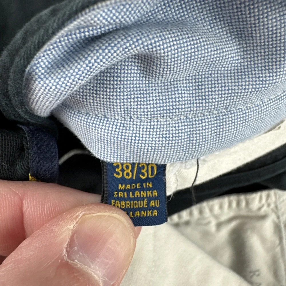 Polo Ralph Lauren Mens Navy Blue Classic Cotton Twill Chino Pants  fits 38*24